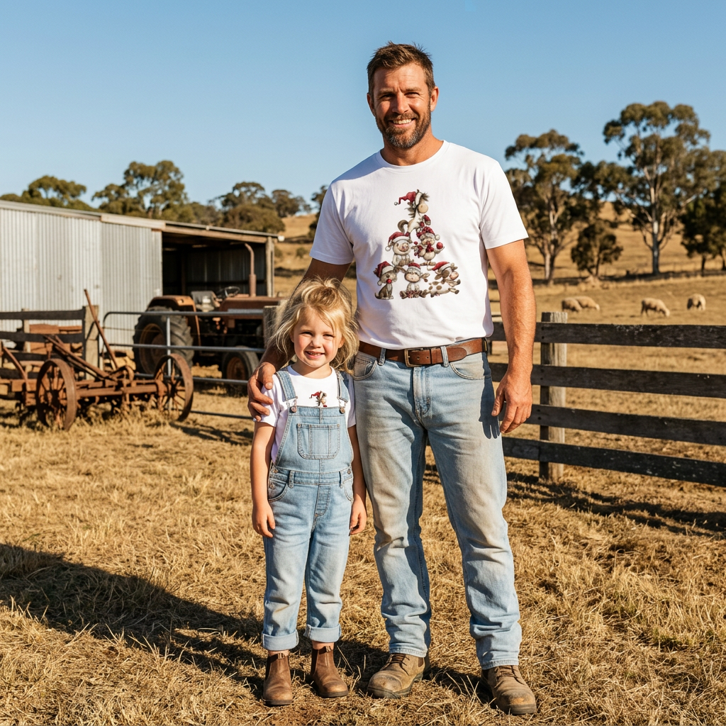 Farm Animal Christmas Tree Clothing - Baby, Kids and Adult Sizes