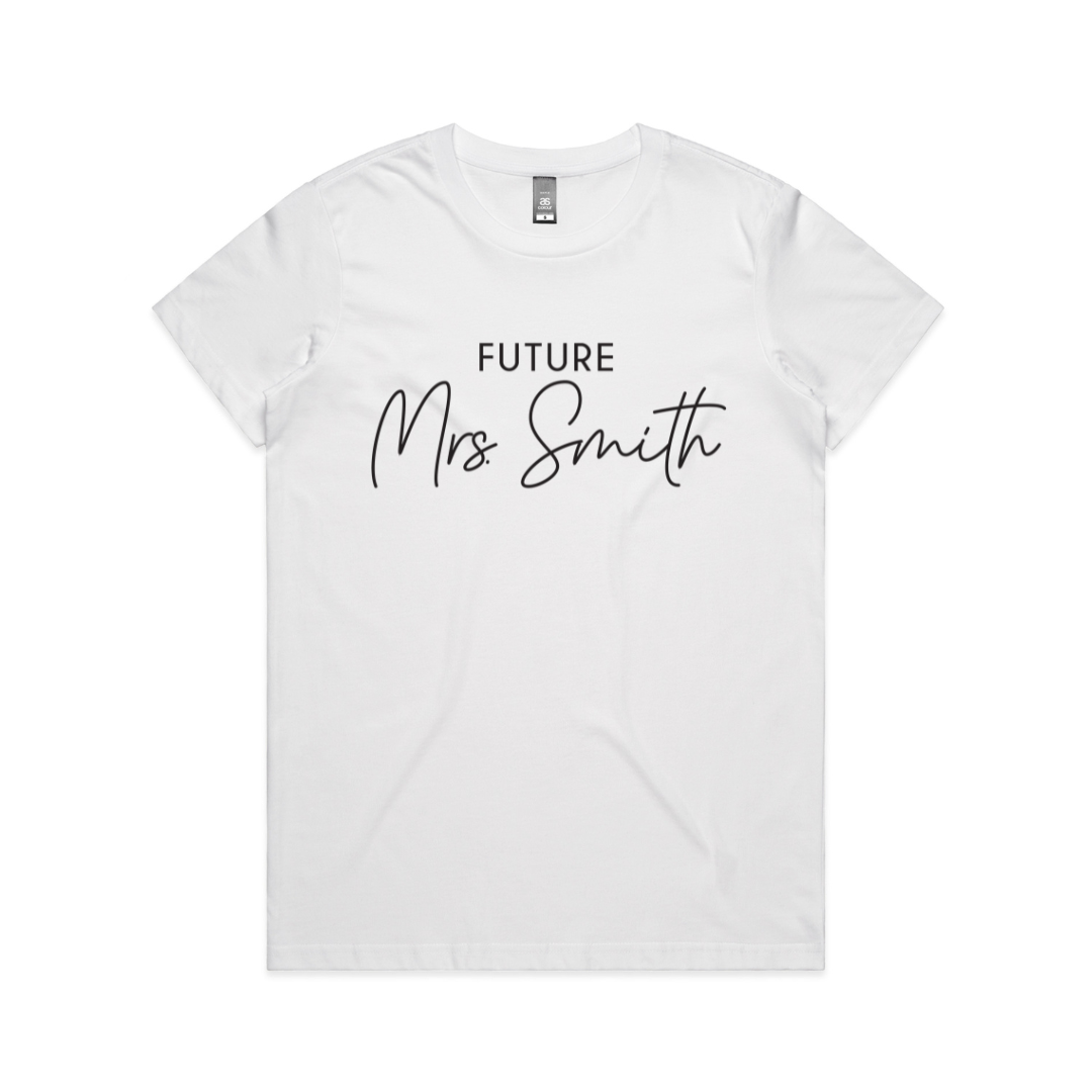Personalised Future Mrs T-Shirt, Jumper – Bride To Be Engagement