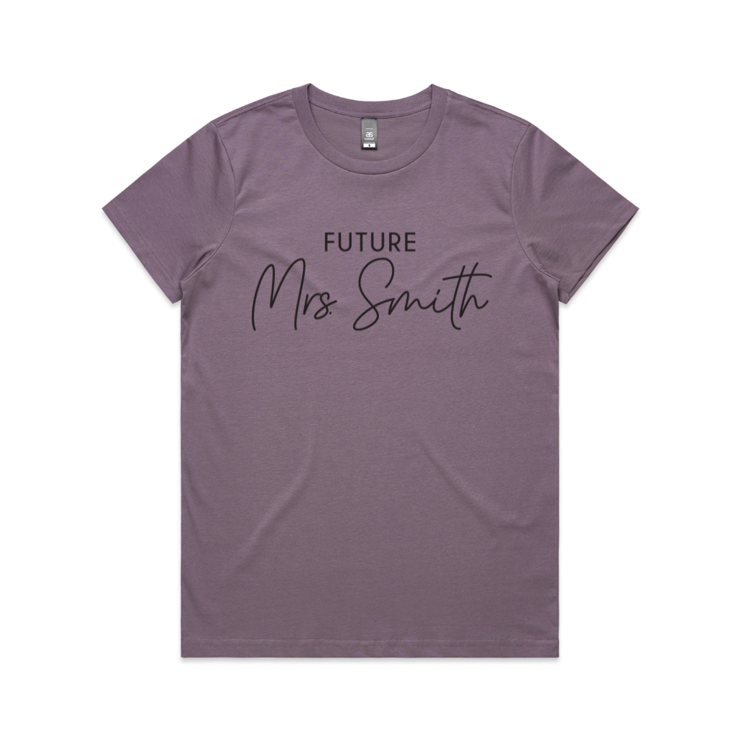 Personalised Future Mrs T-Shirt, Jumper – Bride To Be Engagement