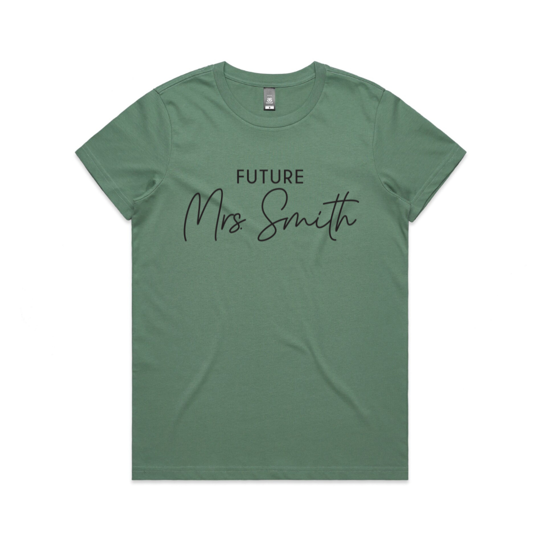 Personalised Future Mrs T-Shirt, Jumper – Bride To Be Engagement