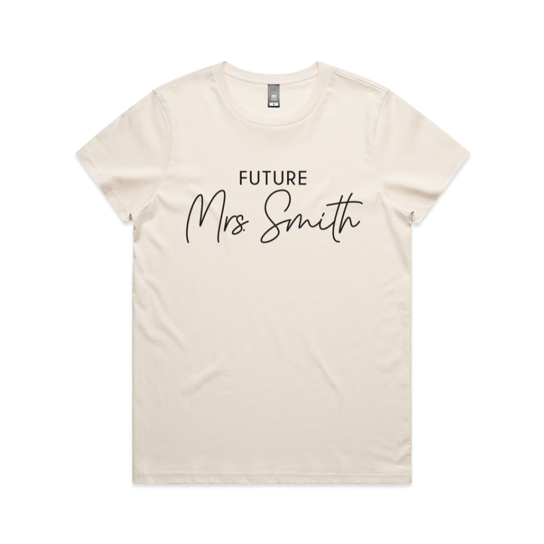 Personalised Future Mrs T-Shirt, Jumper – Bride To Be Engagement