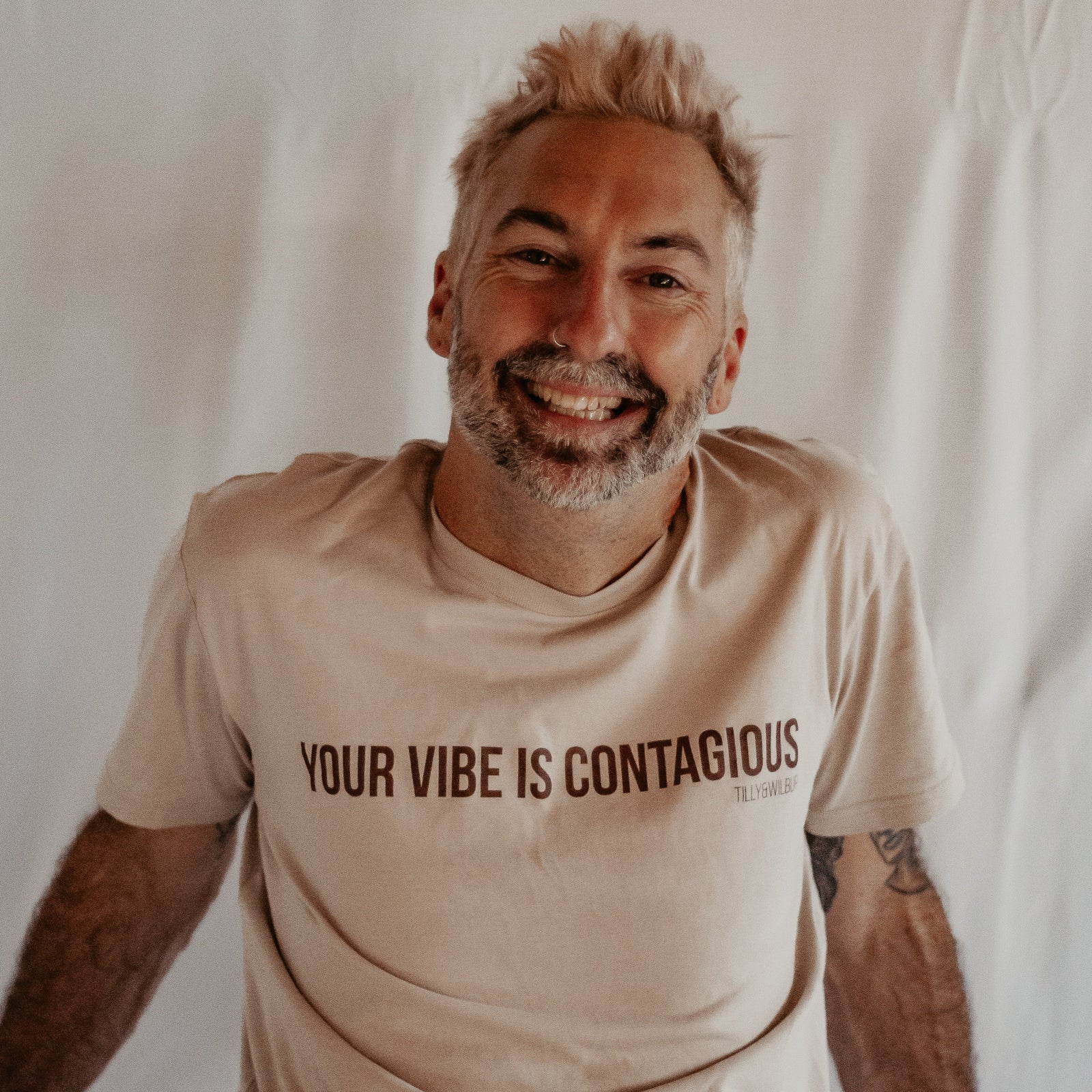 Your Vibe Is Contagious Tee – Statement Slogan T-Shirt