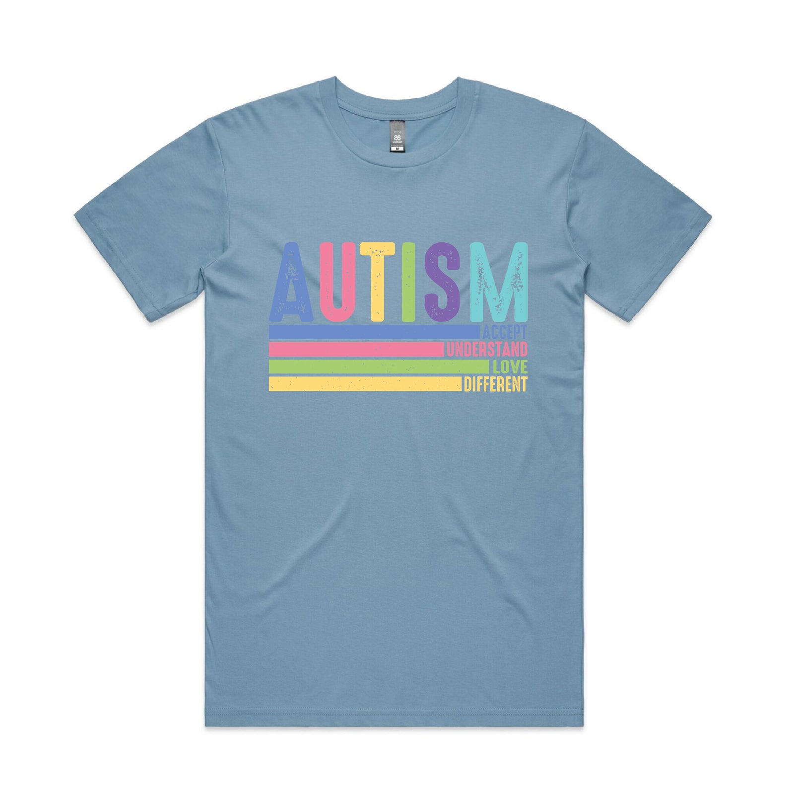Autism Awareness Shirt Australia | Retro Autism Text Tee | Accept Understand Love Different Shirt | Neurodiversity Support | All Sizes