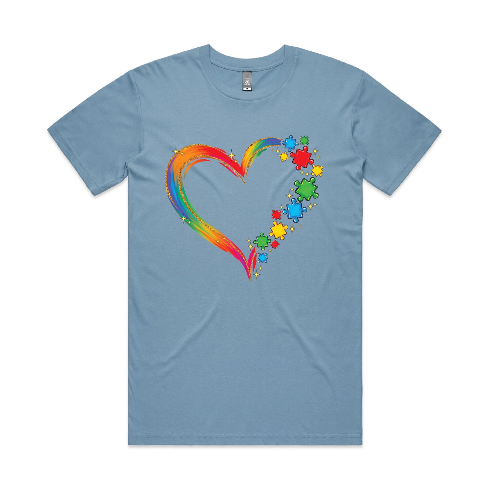 Autism Awareness Shirt Australia | Rainbow Heart Puzzle Tee | Autism Mum Shirt | Neurodiversity Support | All Sizes