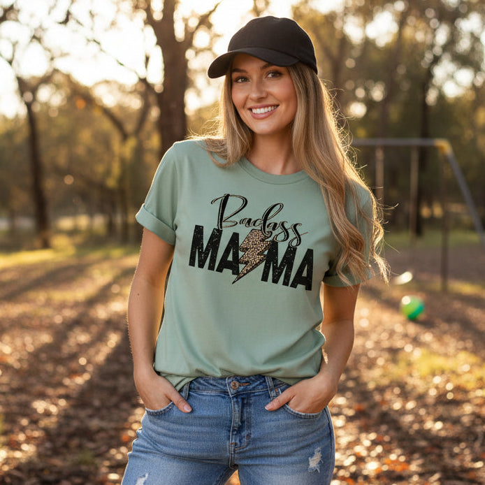 Badass Mama Shirt | Funny Mum T-Shirt | Mother’s Day Gift | Lightning Bolt Graphic Tee Australia
