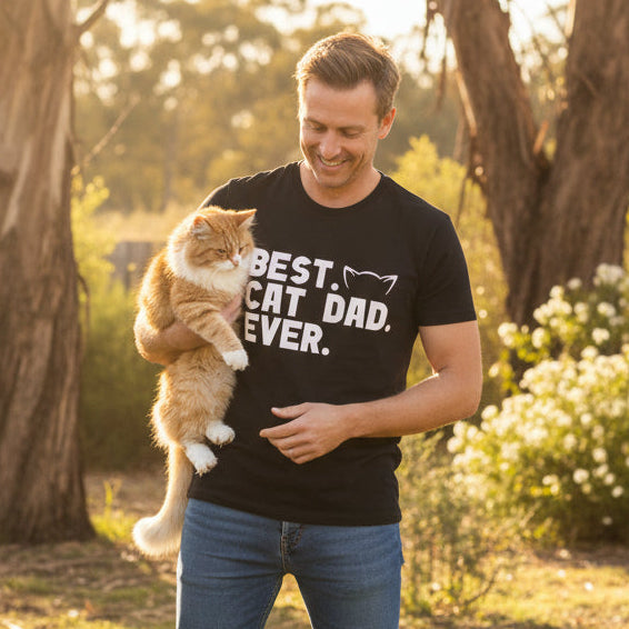 Best Cat Dad Ever Tee - Funny Cat Dad Shirt