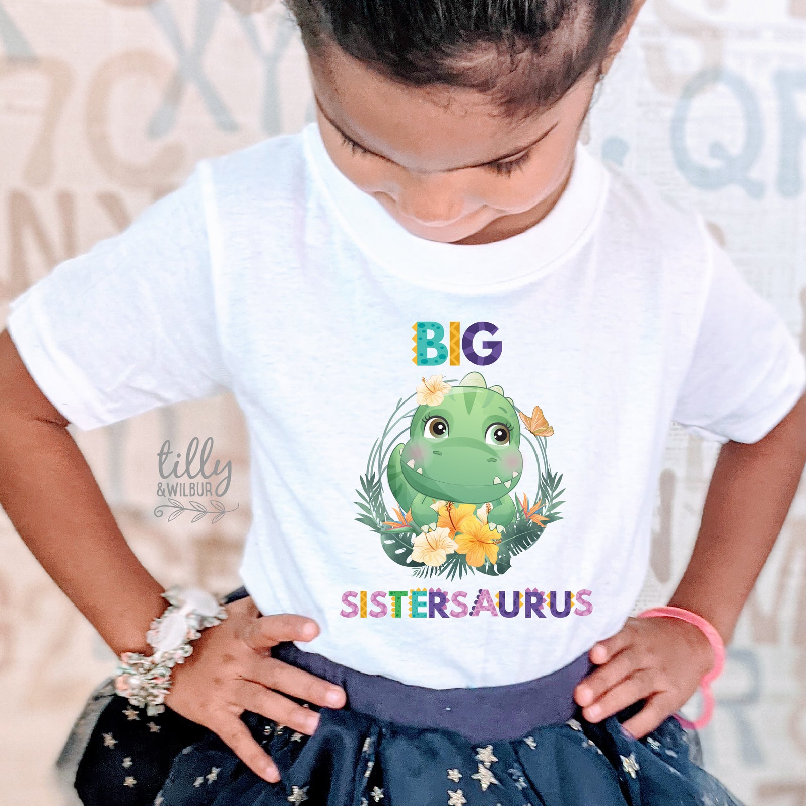Big Sistersaurus Dinosaur Shirt | Big Sister Announcement Outfit | Dinosaur Sibling Reveal Shirt | Big Sister Dino Kids Tee | Pregnancy Reveal