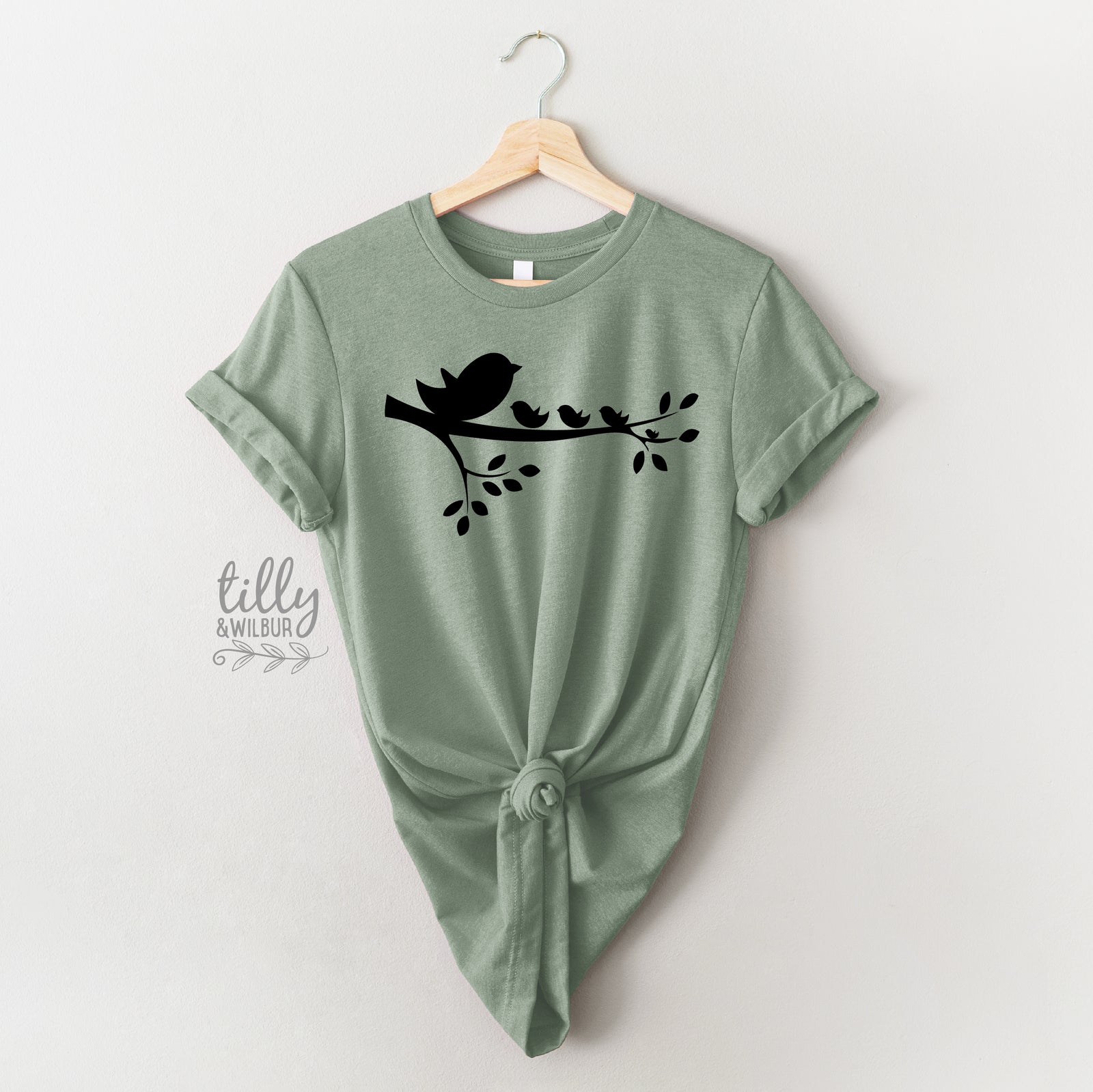 Personalised Mum Birds Shirt | Custom Family Bird Design | Mother's Day Gift | Grandma Gift | T-Shirts Hoodies Sweatshirts