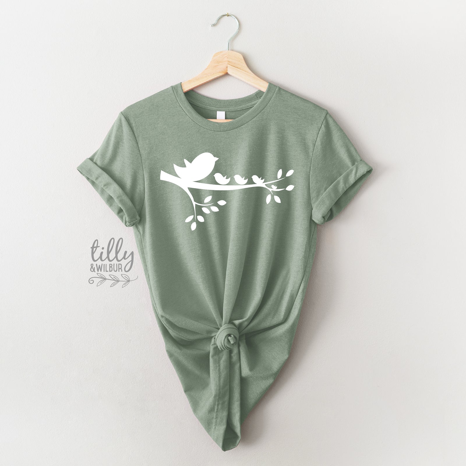 Personalised Mum Birds Shirt | Custom Family Bird Design | Mother's Day Gift | Grandma Gift | T-Shirts Hoodies Sweatshirts