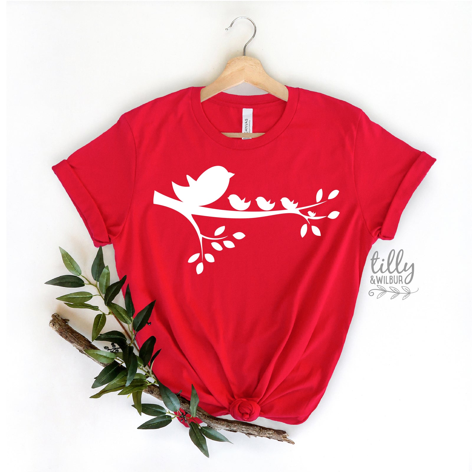 Personalised Mum Birds Shirt | Custom Family Bird Design | Mother's Day Gift | Grandma Gift | T-Shirts Hoodies Sweatshirts