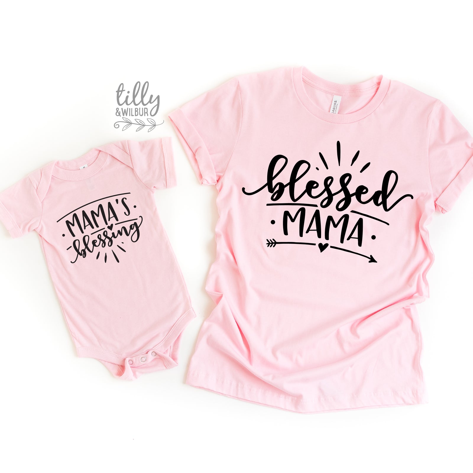 Blessed Mama Shirt & Baby Bodysuit Set | Matching Mum & Baby Outfit | Mama’s Blessing | Mother’s Day Gift Set