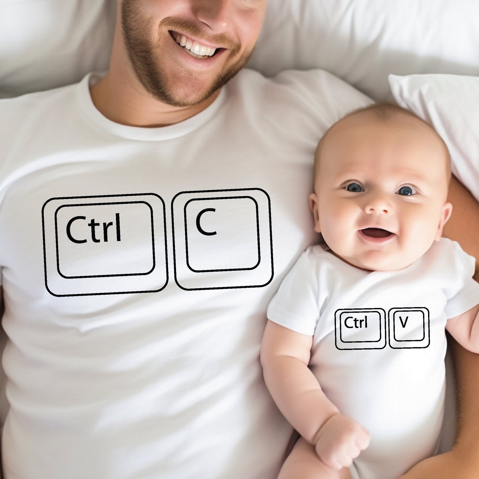 Ctrl C Ctrl V Matching Parent and Baby Copy Paste Shirts