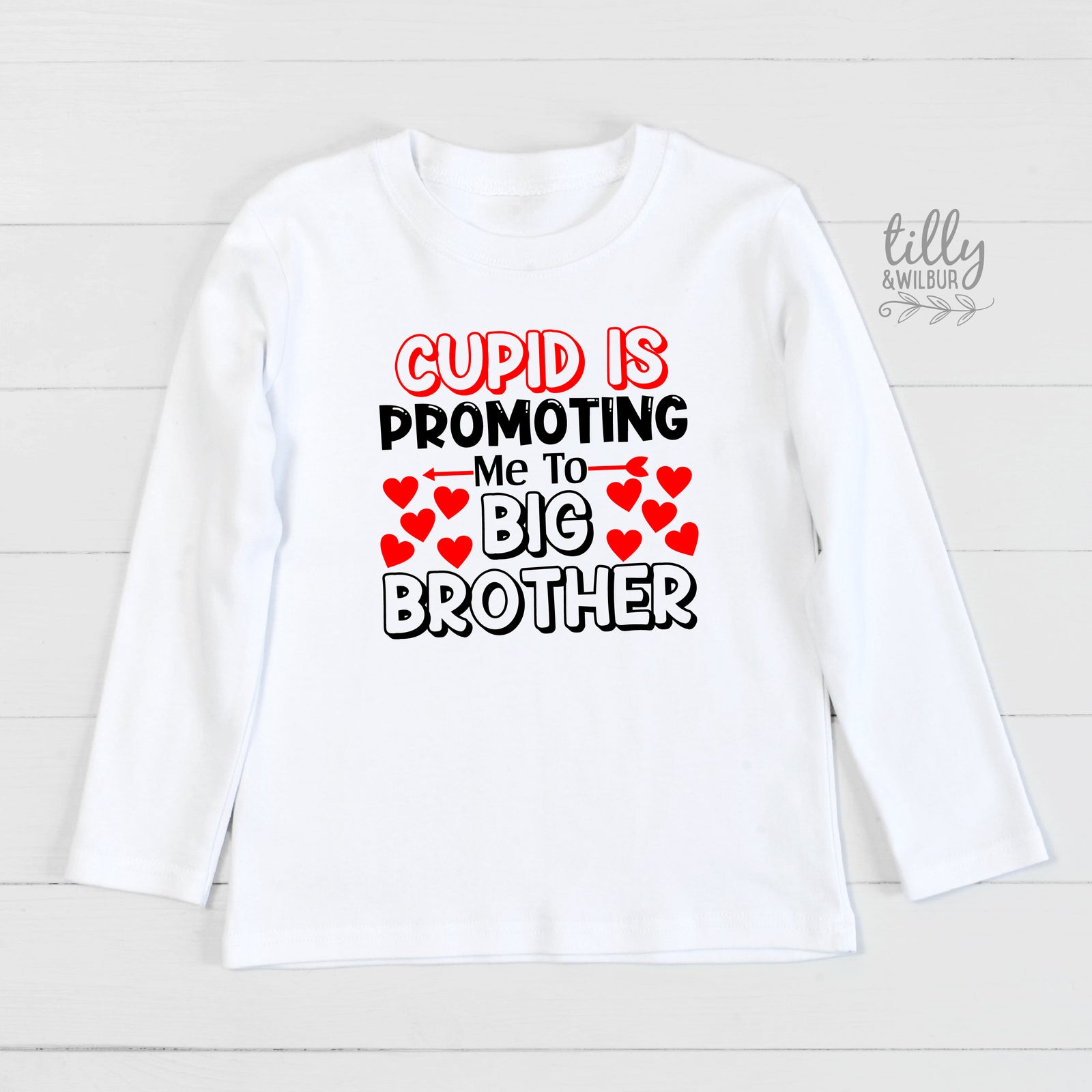 Cupid Is Promoting Me To Big Brother Pregnancy Announcement T-Shirt, Valentine's Day Announcement T-Shirt, Valentine's Day Brother Gift