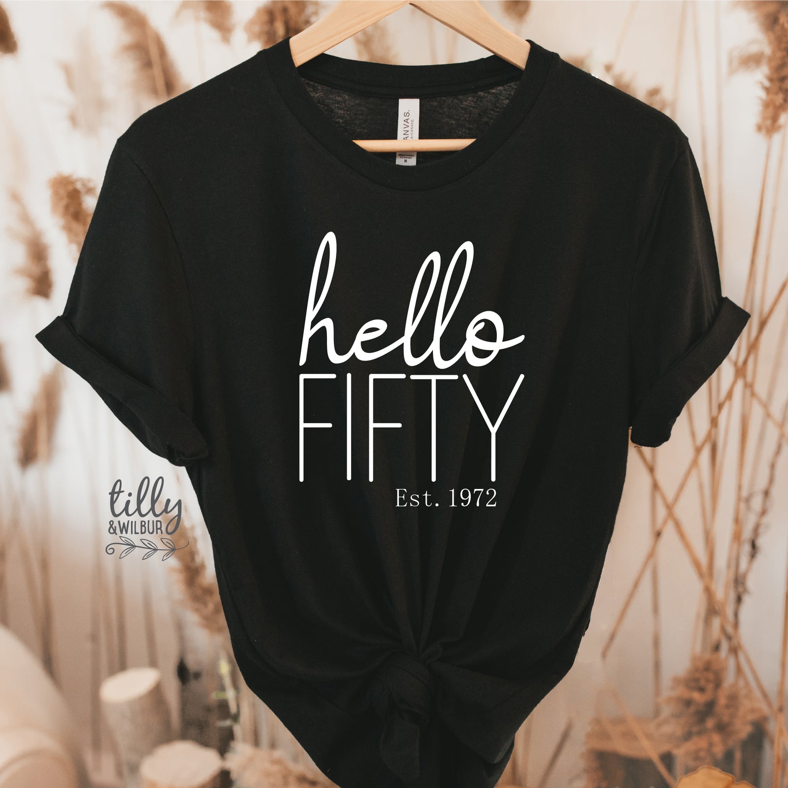 Hello Fifty With Custom Est Year