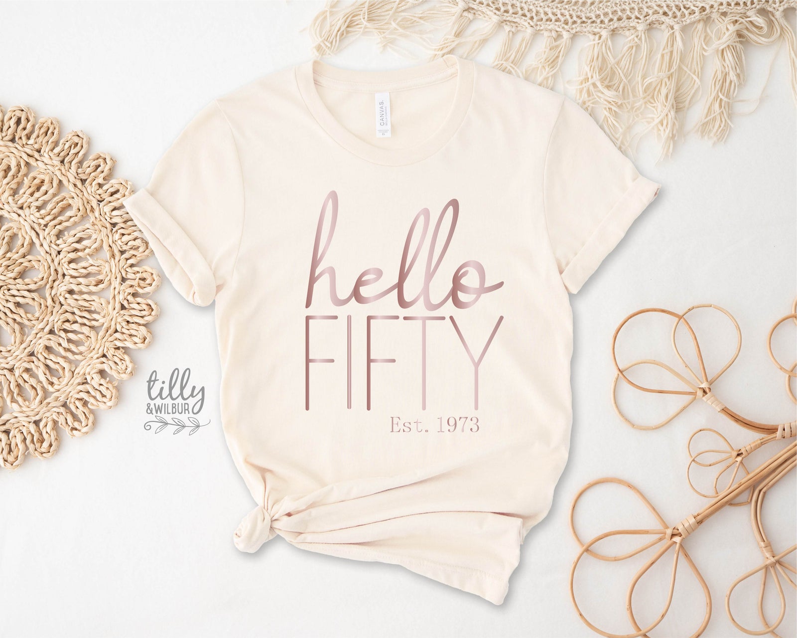 Hello Fifty With Custom Est Year