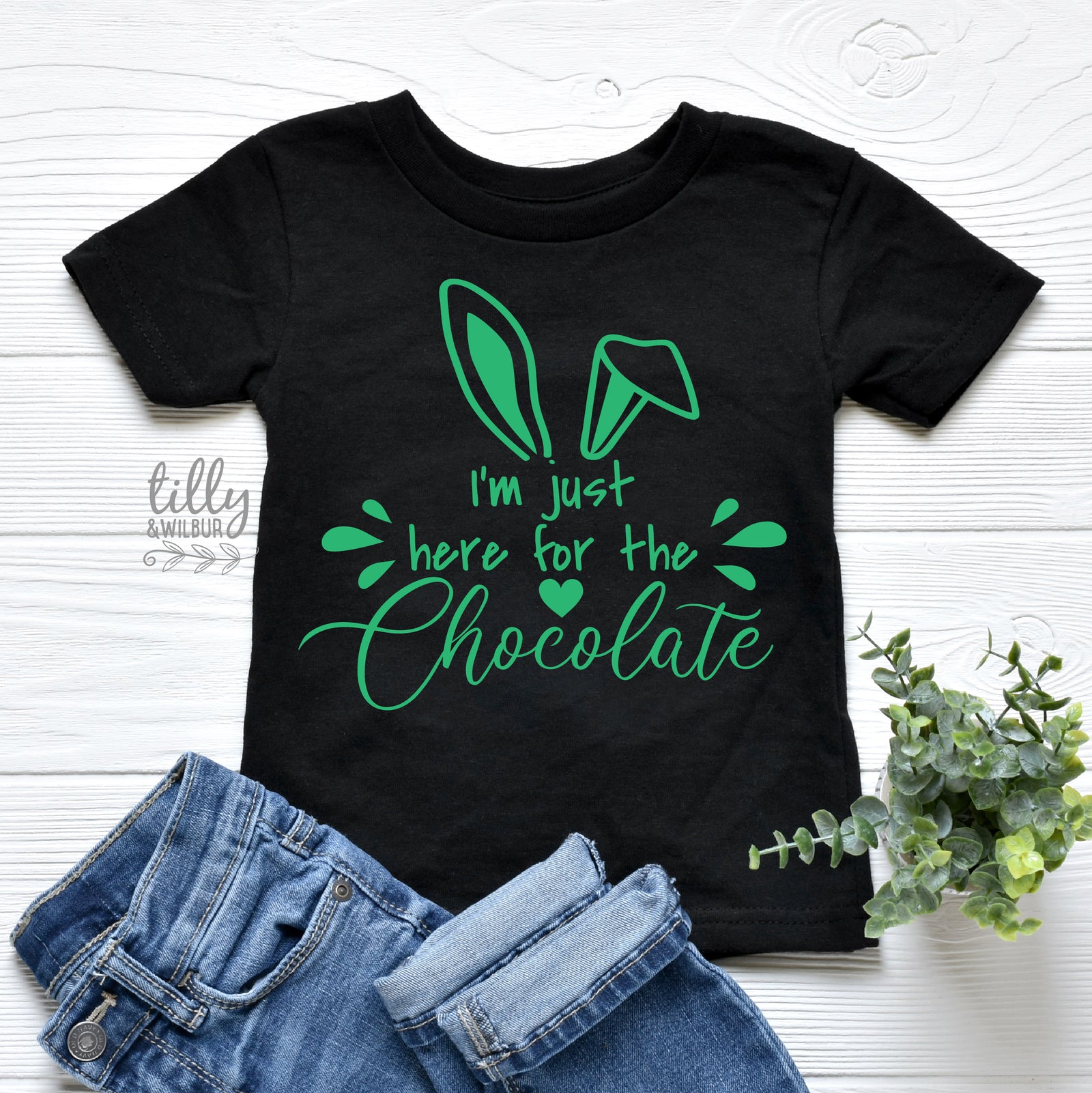 I’m Just Here For The Chocolate Kids Easter Shirt | Funny Easter Bunny Toddler T-Shirt | Easter Outfit Australia