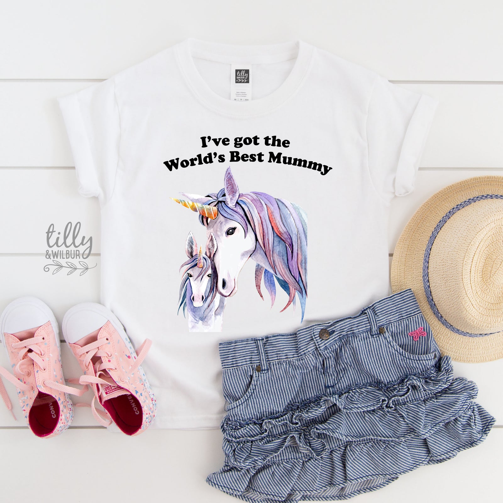 World’s Best Mummy Shirt | Unicorn Design | Kids T-Shirt & Baby Bodysuit | Mother’s Day Gift