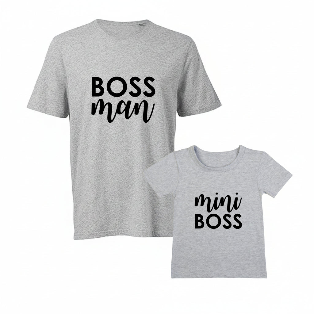 Boss Man and Mini Boss Matching Dad and Kids Shirts