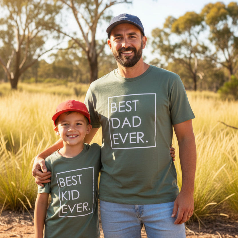Best Dad Ever & Best Kid Ever Matching Set – Daddy and Me Tees