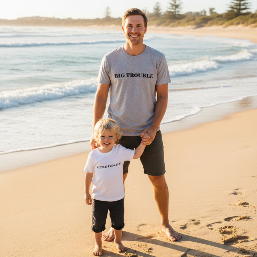 Big Trouble Little Trouble – Matching Daddy & Me T-Shirts