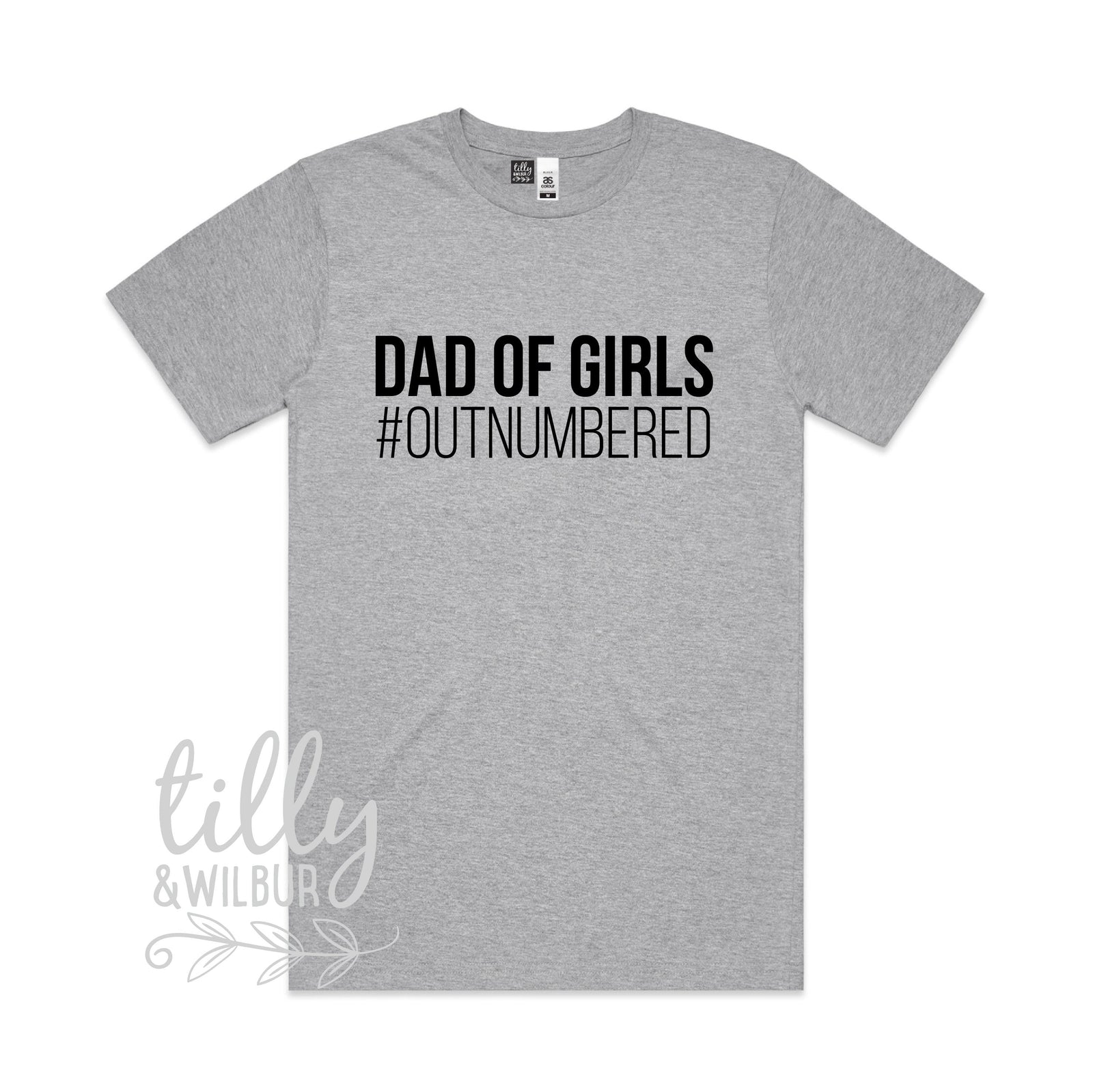 Dad Of Girls #Outnumbered men's t-shirt