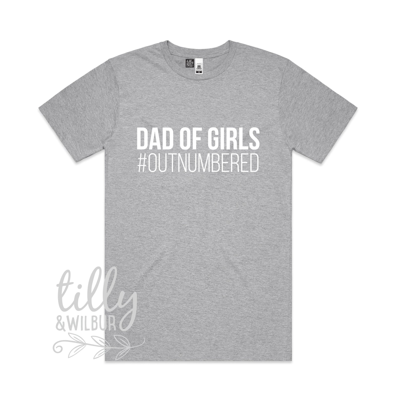 Dad Of Girls #Outnumbered men's t-shirt