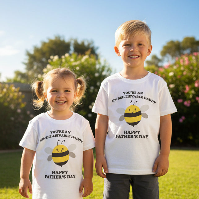 Kids Father's Day T-Shirt – Un-BEE-lievable Daddy Bee Tee