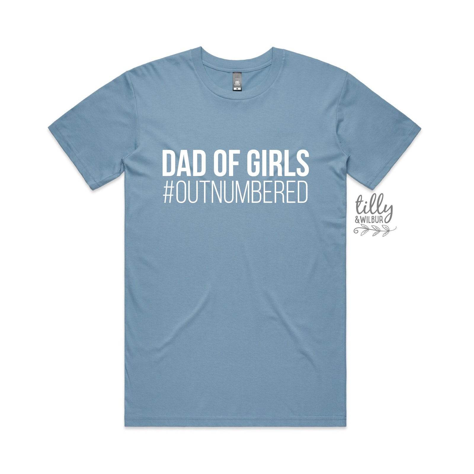 Dad Of Girls #Outnumbered men's t-shirt