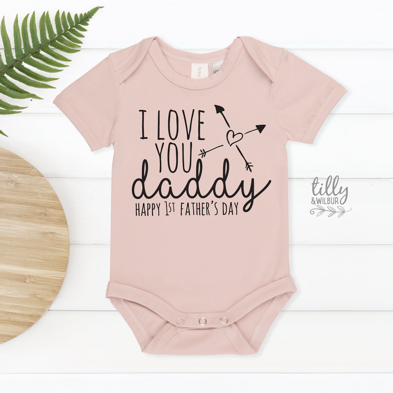 I Love You Daddy Happy 1st Father's Day baby bodysuit