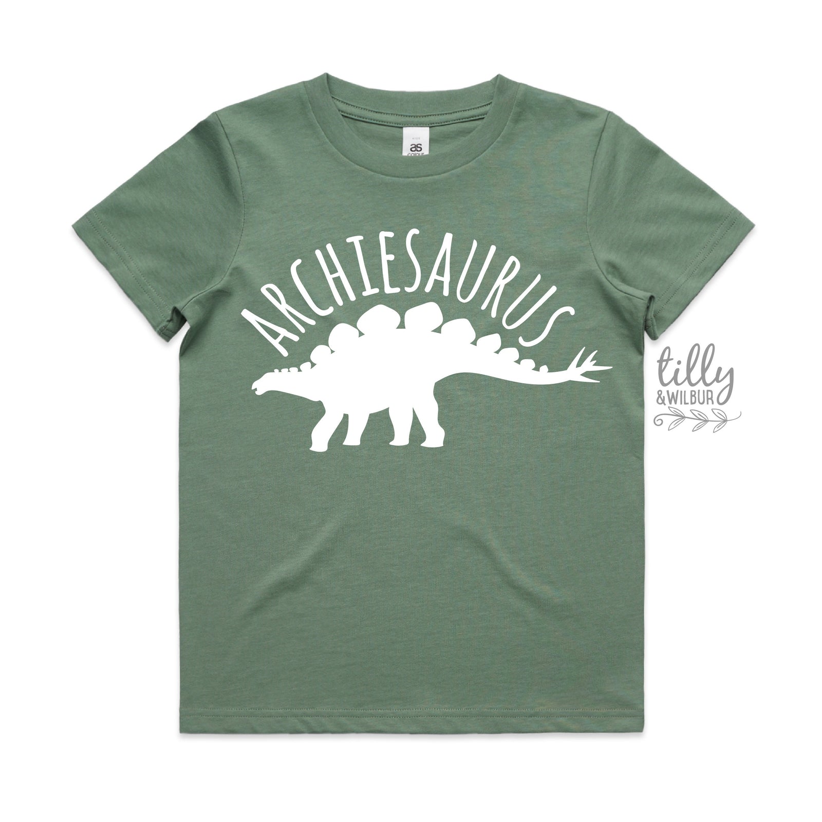 Personalised Dinosaur Kids Shirt | Custom Name Dino T-Shirt | Stegosaurus Kids Tee Australia