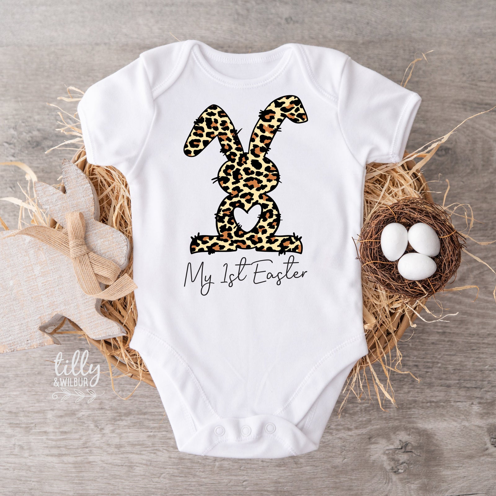 baby first easter bodysuit leopard bunny design white newborn easter outfit australia