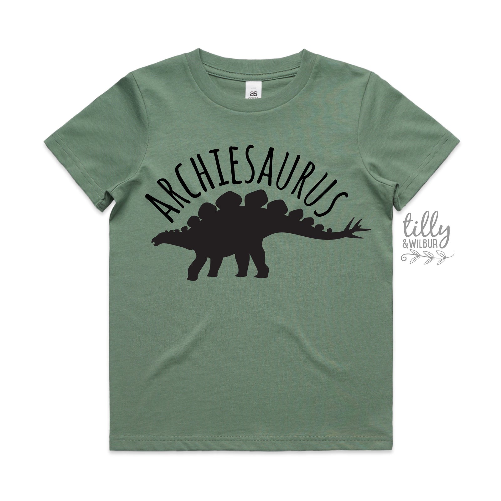 Personalised Dinosaur Kids Shirt | Custom Name Dino T-Shirt | Stegosaurus Kids Tee Australia