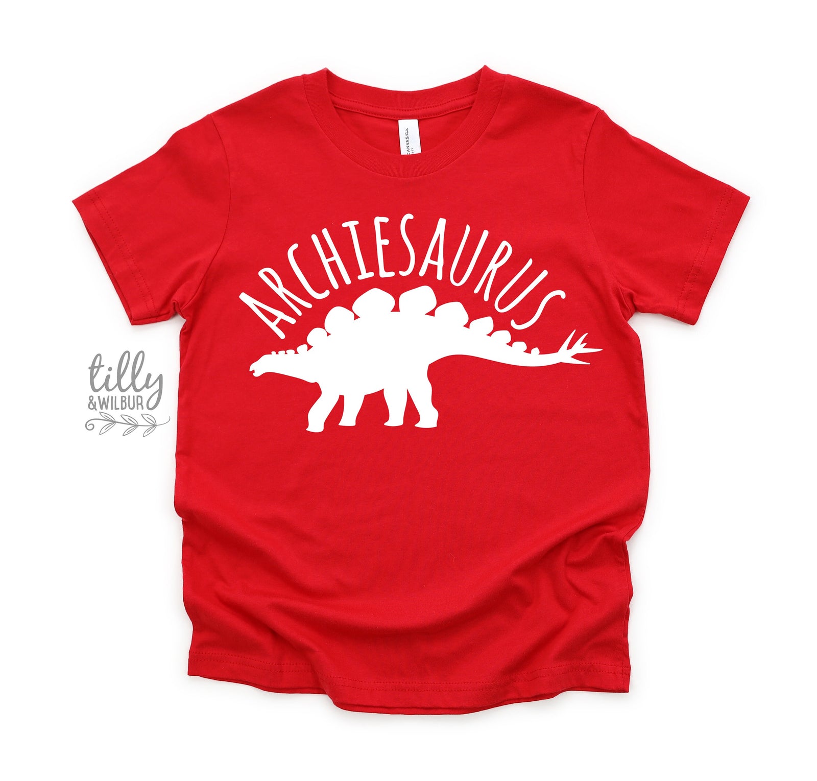 Personalised Dinosaur Kids Shirt | Custom Name Dino T-Shirt | Stegosaurus Kids Tee Australia