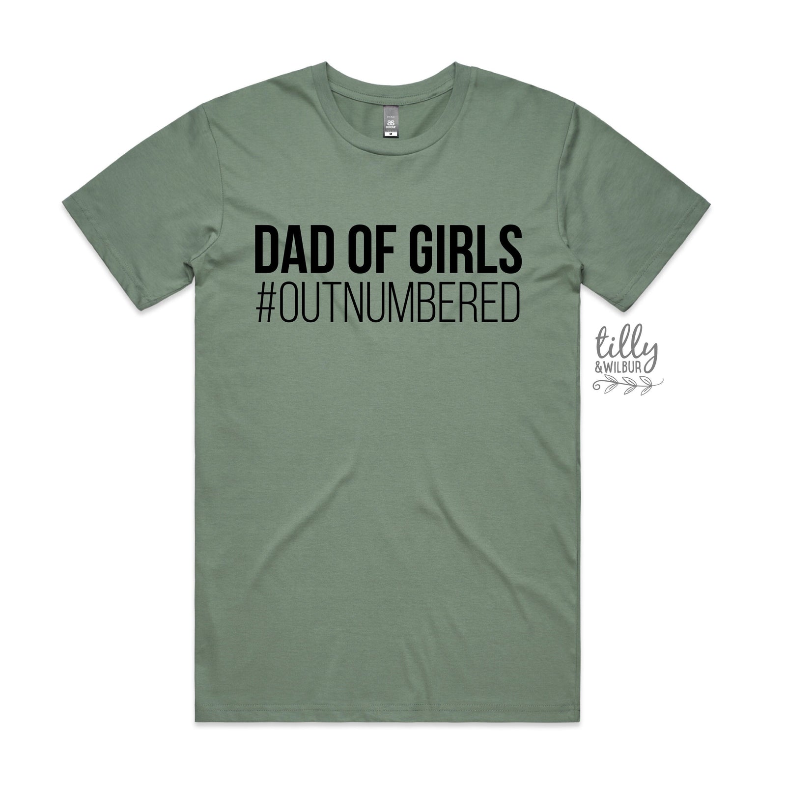 Dad Of Girls #Outnumbered men's t-shirt