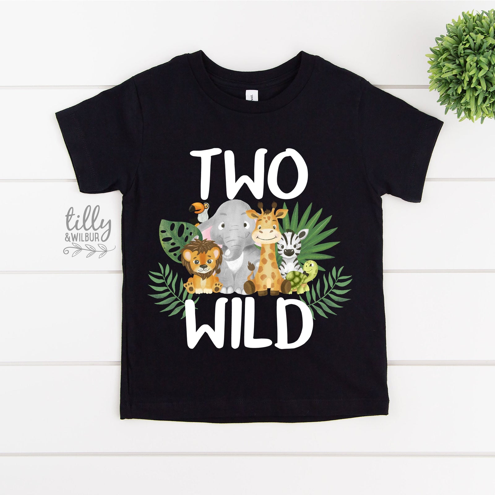 Two Wild Birthday T-Shirt – Safari 2nd Birthday Boys Tee