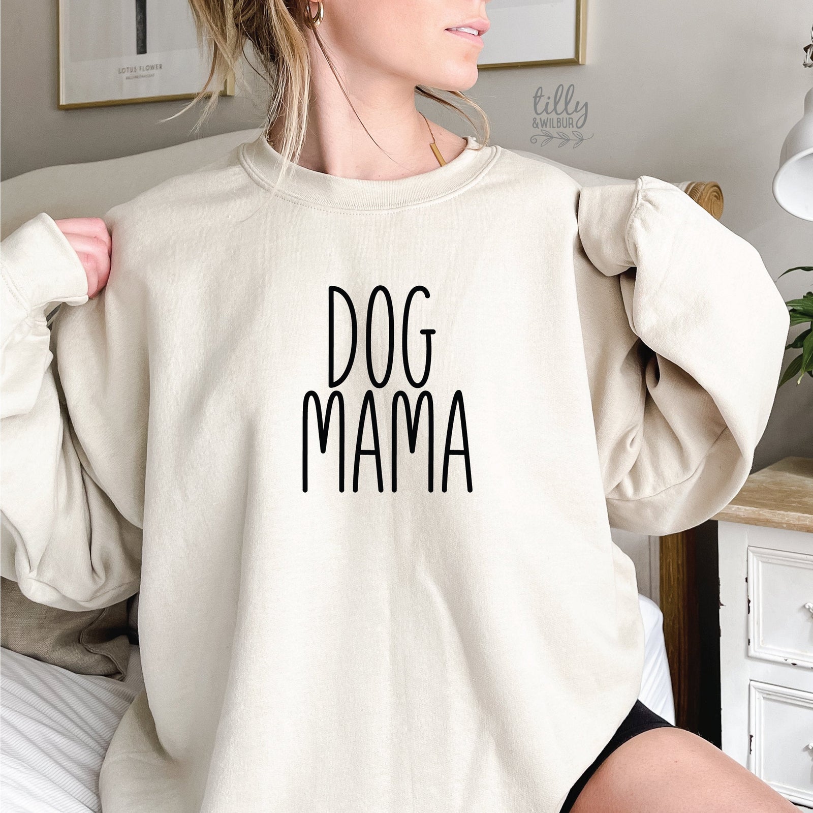 Dog Mama Sweatshirt Australia | Minimalist Dog Lover Jumper | Tilly and Wilbur