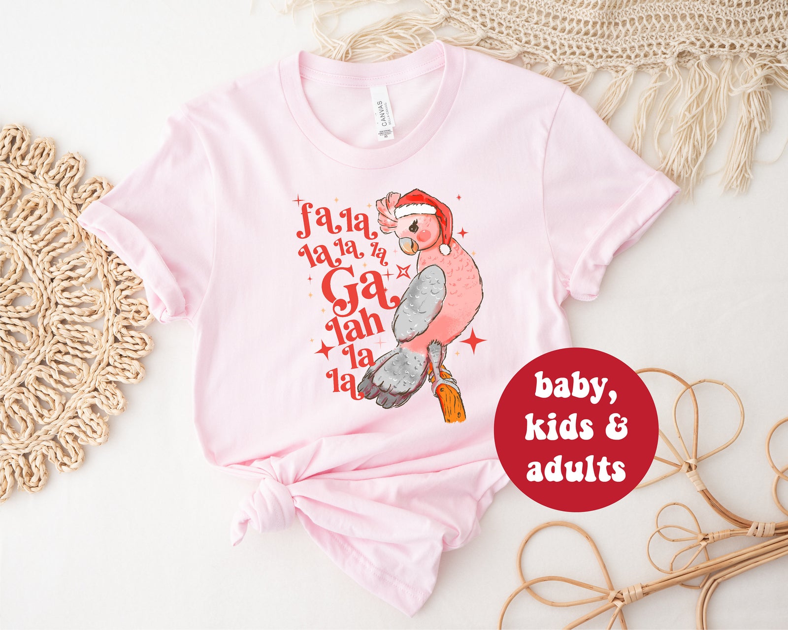 *MORE COLOURS AVAILABLE* Fa La La La Galah Christmas T-Shirt