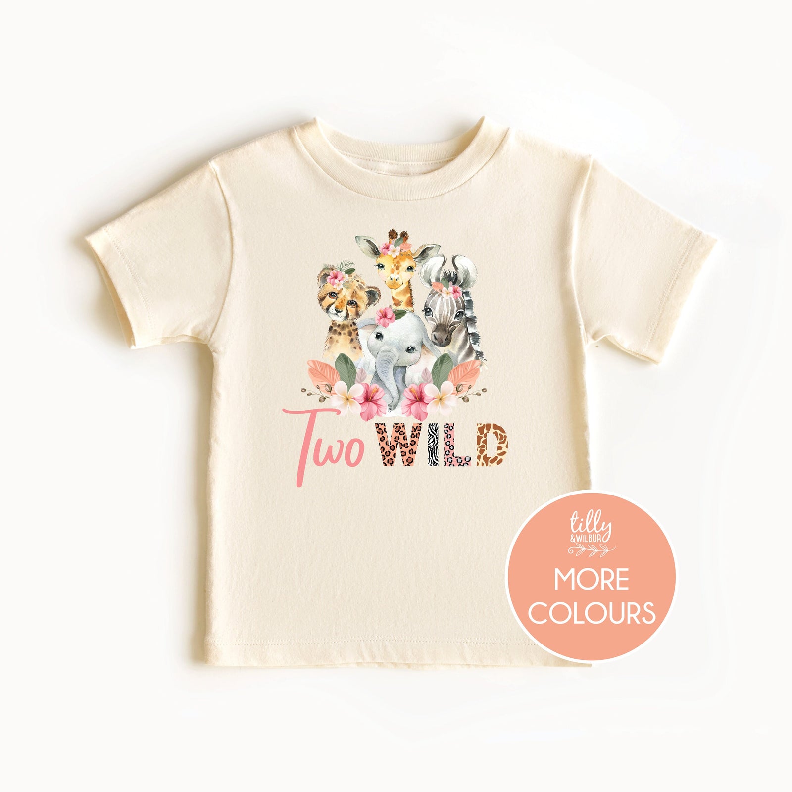 Two Wild Birthday T-Shirt - 2nd Birthday Safari Tee