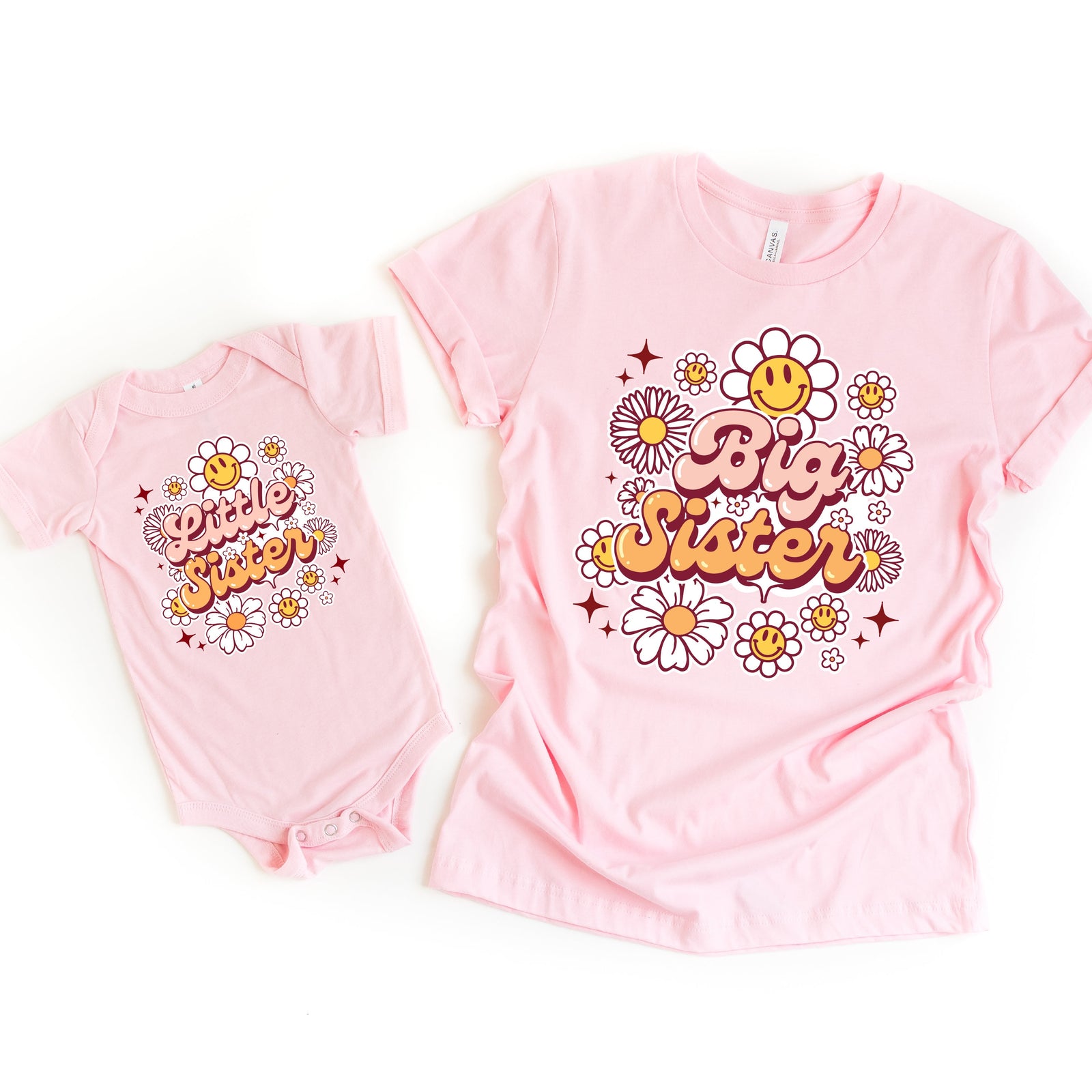 Big Sister Little Sister Matching Garments | Retro Flowers