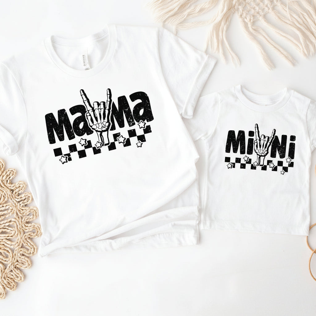 Mama Shaka Skeleton T Shirt Australia – Checkered Mum Graphic Tee