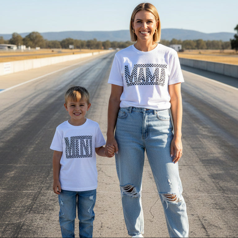 Mama and Mini Checkered Matching Mum and Child Tees