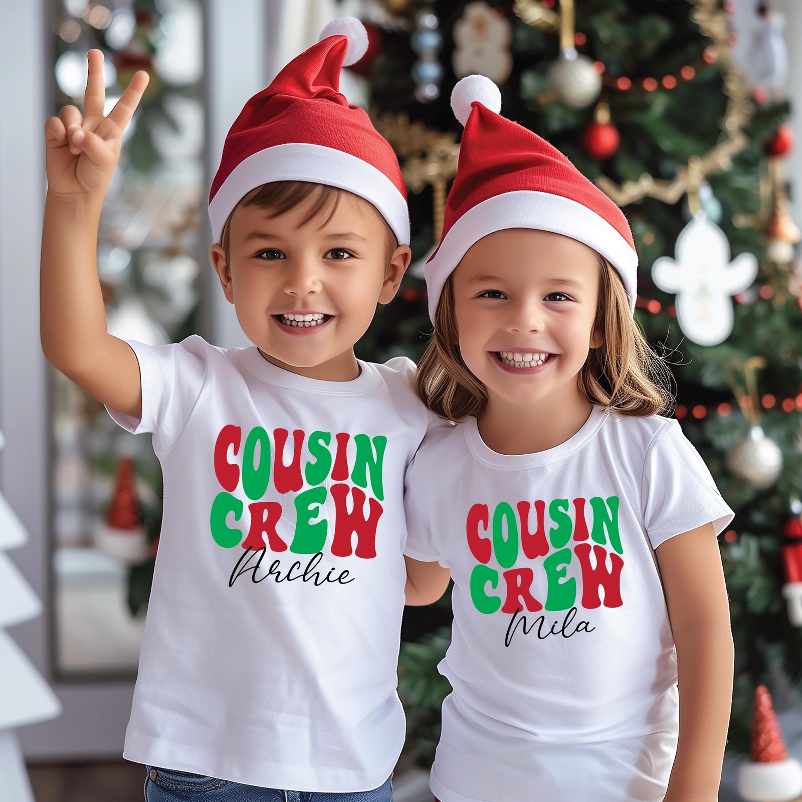 Christmas Cousin Crew with Name (MORE COLOURS & STYLES)