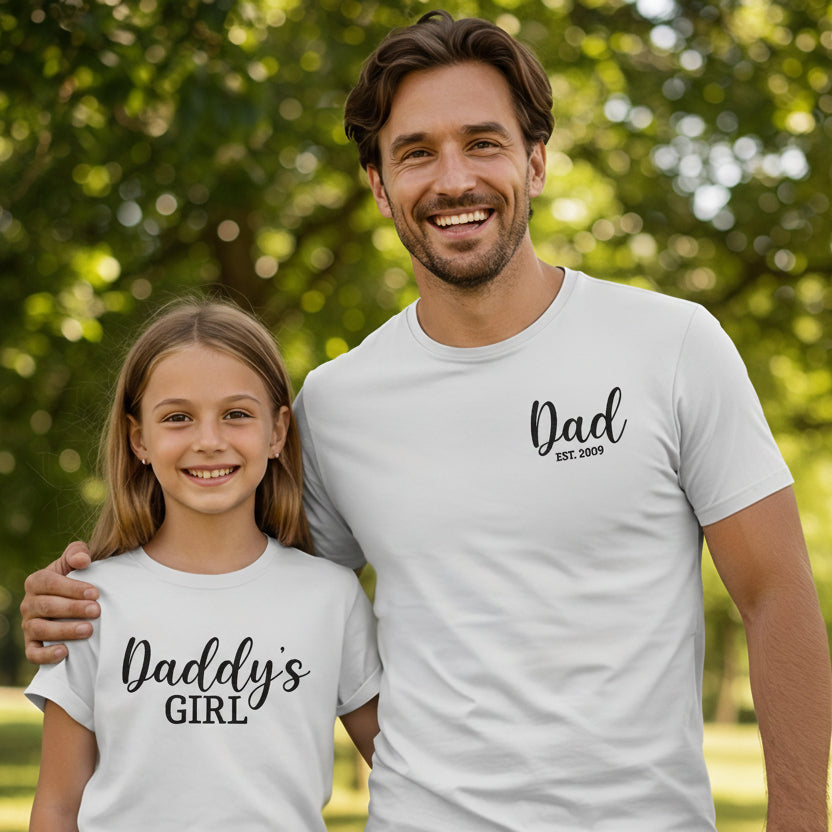 Dad Est and Daddy's Girl Set, Father Daughter Matching Shirts, Matching Dad Baby, Matchy Matchy, Daddy Daughter, Father's Day Gift, Newborn