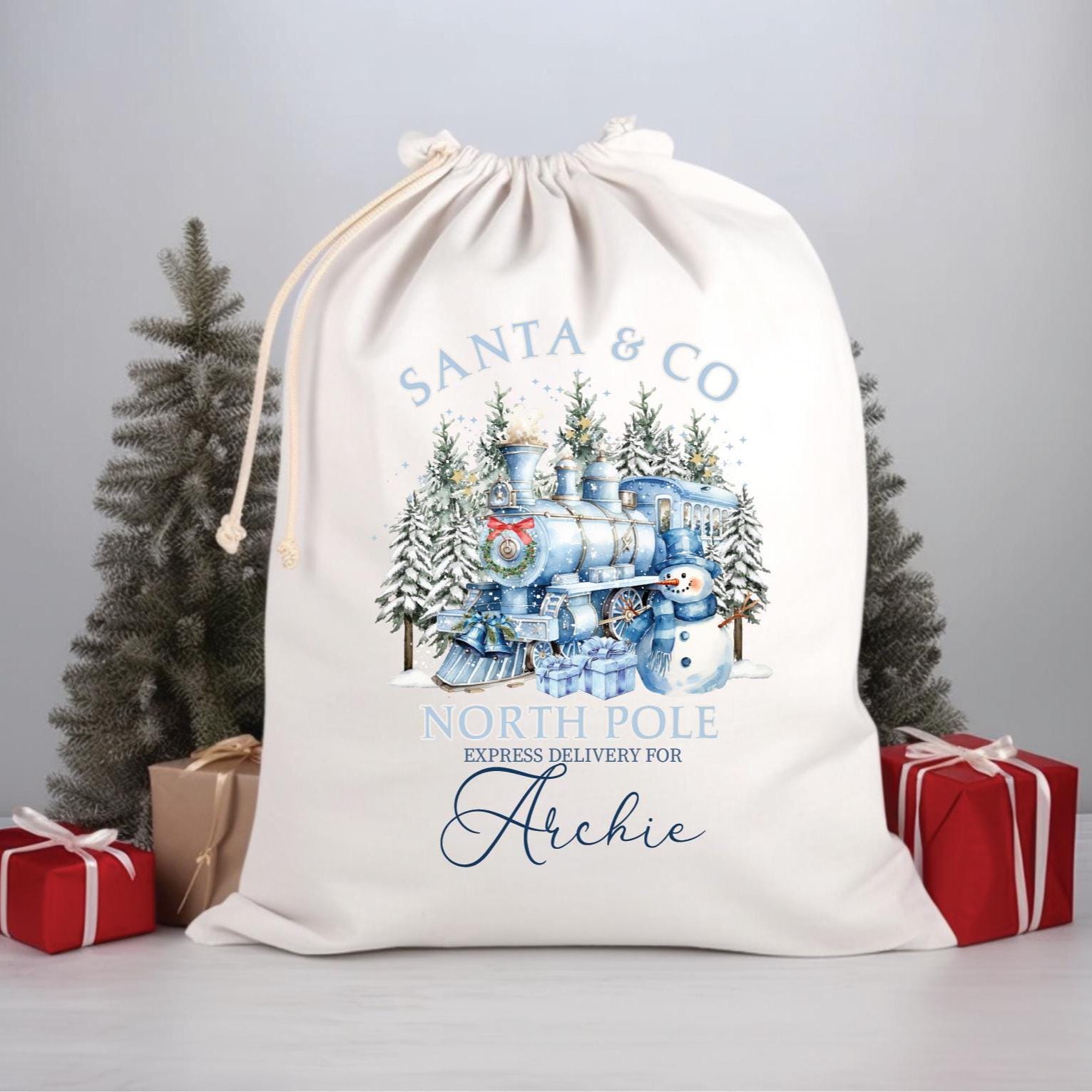 Personalised Santa Sack, Special Delivery, 50cm x 70cm, High Quality Cotton Linen, Christmas Gift Bag, Christmas Keepsake, Xmas Stocking