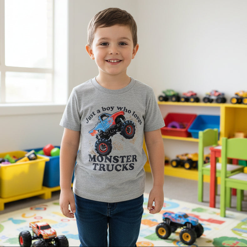 Monster Truck T-Shirt, More Colours, Just A Boy Who Loves Monster Trucks