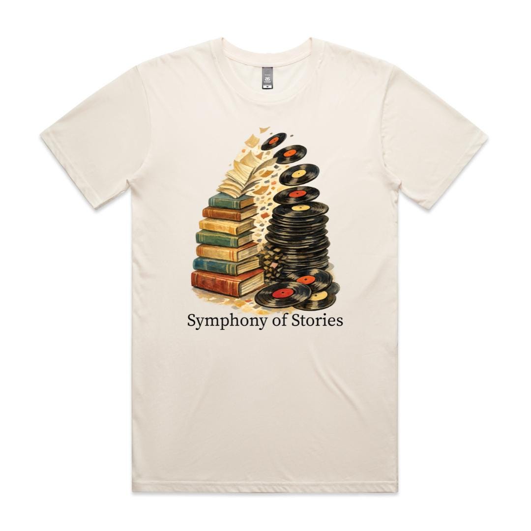Symphony of Stories Shirt, Book Week Tee, Reader Music Lover Librarian Teacher Gift