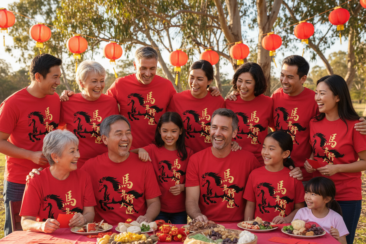 Year Of The Horse T-Shirt Or Bodysuit, More Colours, Chinese New Year Celebrations