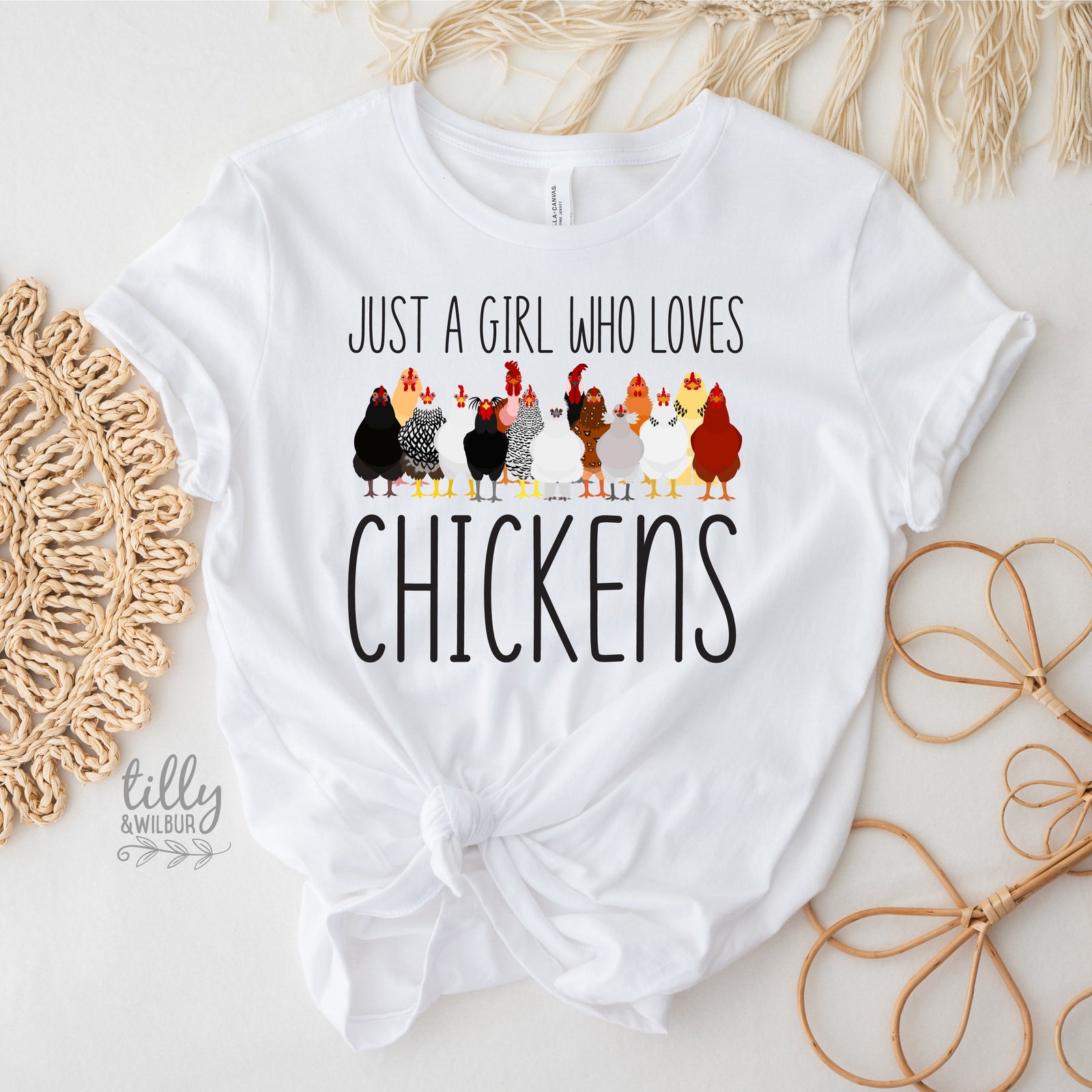 Just A Girl Who Loves Chickens Shirt | Chicken Lover T-Shirt