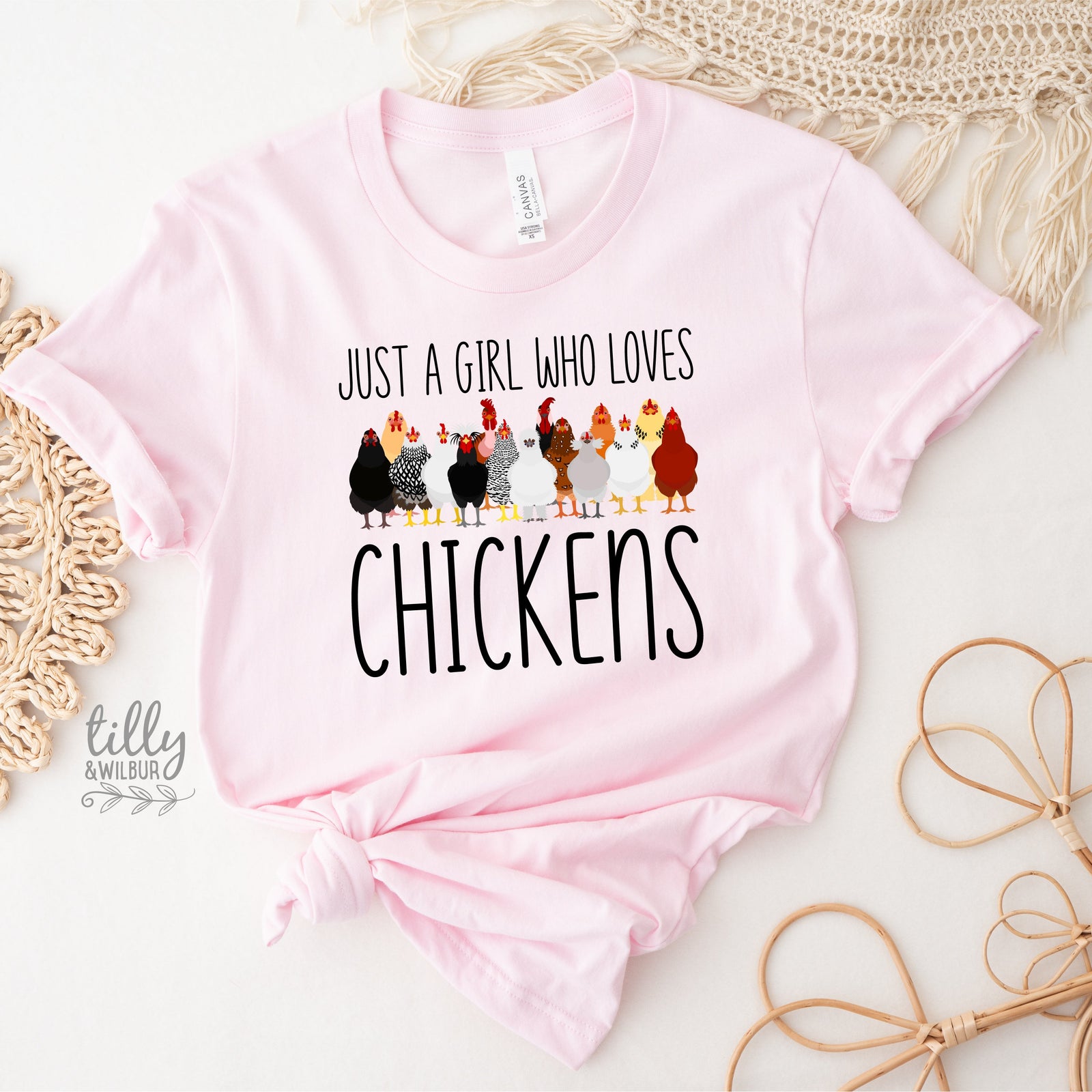 Just A Girl Who Loves Chickens Shirt | Chicken Lover T-Shirt