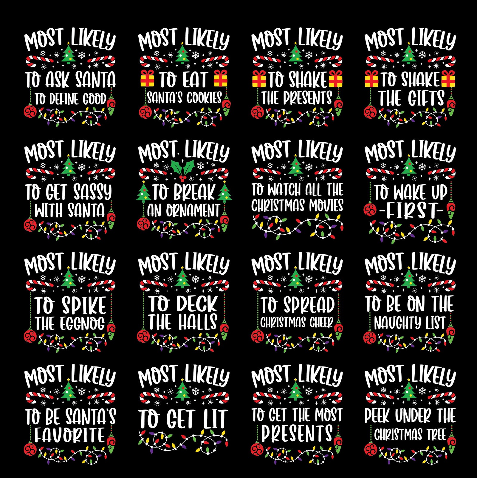 Most Likely To Matching Family Christmas (MORE COLOURS & STYLES)